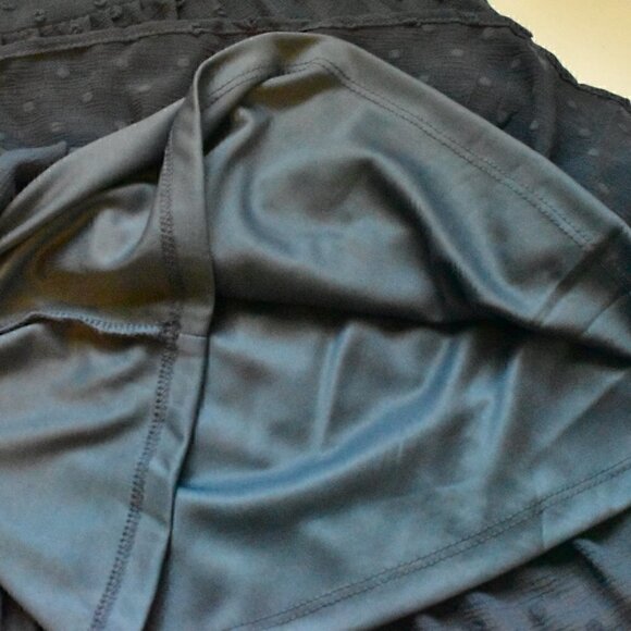 Monteau Swiss Dot Semi Sheer 3/4 Sleeve Blouse Size XS - Picture 12 of 14